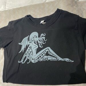 Tultex Black Tee with Artistic Design